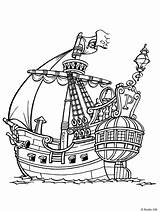 Piraat Kleurplaat Piet Pirate Ship sketch template