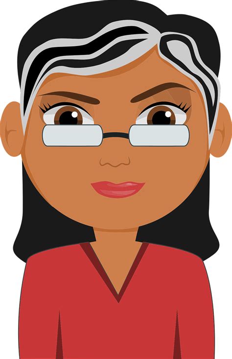 Cartoon Glasses Teacher Woman Png Picpng