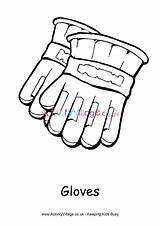 Gloves sketch template