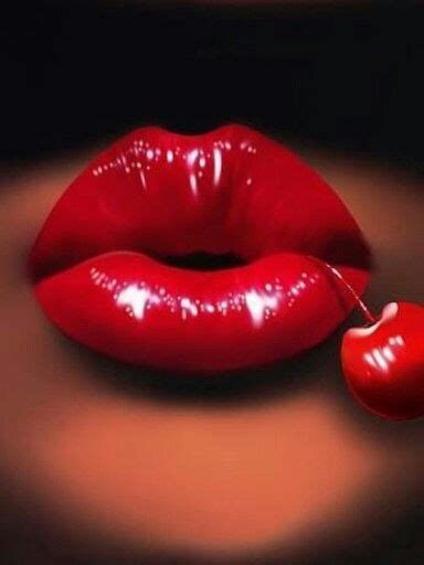 Red Cherry Kisses Xoxo Via ♕ladyluxury♕ Kiss My Lips