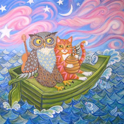 the owl and the pussycat greetings card from an original