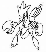 Scizor Kolorowanki Kleurplaten Malvorlagen Pokémon Rysunki sketch template