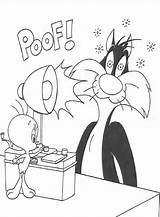 Coloring Pages Sylvester Cat Looney Tunes Popular sketch template