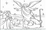 Angels Shepherds Coloring Pages Christmas Color Getcolorings Angel Getdrawings Printable sketch template