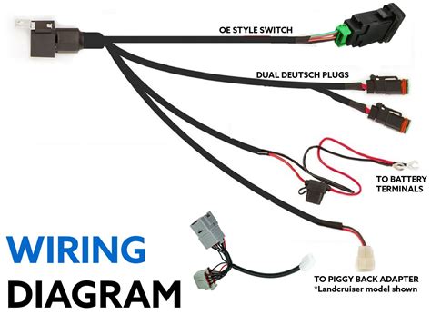 toyota hilux plug  play driving light lightbar wiring harness kit