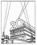 20th Fox Century Logo Coloring Pages 1935 Template Gif Sketch Logopedia sketch template