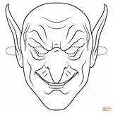 Goblin Coloring Mask Halloween Pages Green Printable Outline Masks Drawing Color Sheet Haunted Print Christmas Onlinecoloringpages Categories sketch template