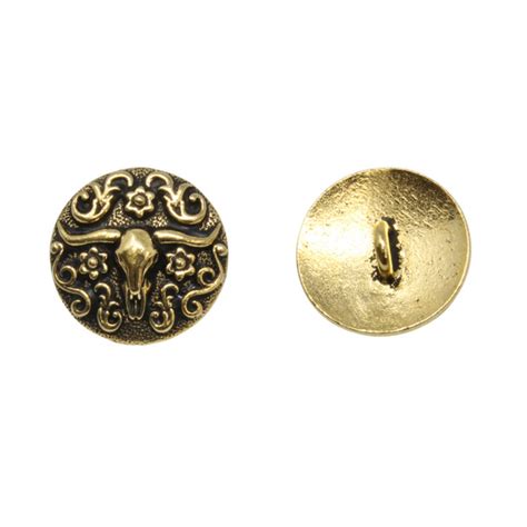 gold plated longhorn button bead world