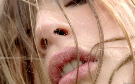 Wallpaper Women Model Closeup Lips Hair In Face Mouth Nose