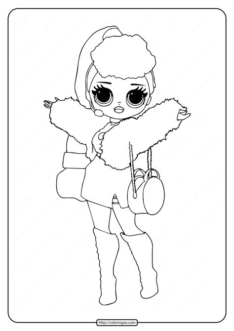 lol surprise omg lady diva coloring page  printable coloring pages