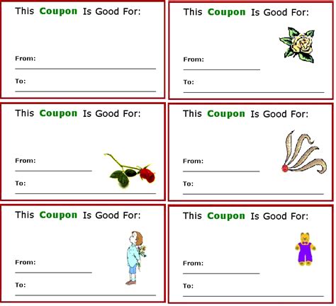 printable chore coupons clip art library