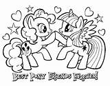 Pony Friends Forever Coloring Little Coloringcrew sketch template