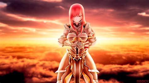 anime fairy tail scarlet erza anime girls warrior wallpapers hd