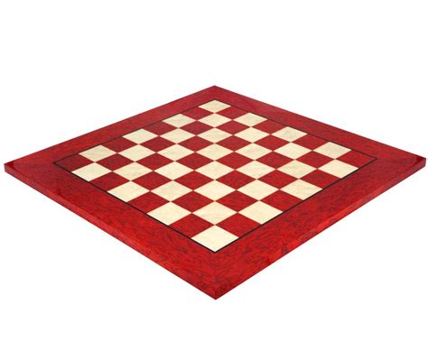 lacquered red erable luxury chess board rcb