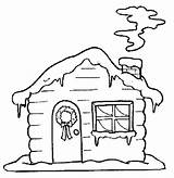 Hut Coloring Pages Winter Designlooter Printable Snow 21kb sketch template