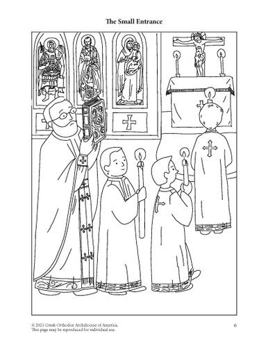 divine liturgy illustrated coloring pages digital