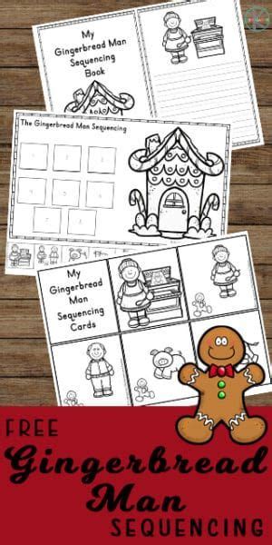 gingerbread man sequencing activities  printable worksheets