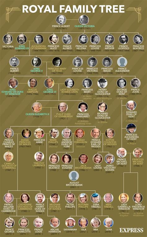 royal family tree   king   queen      house  windsor royal