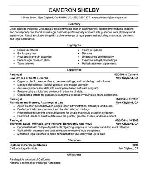 paralegal resume   professional resume writing service