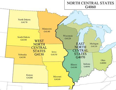lc  schedule map  north central states waml information bulletin