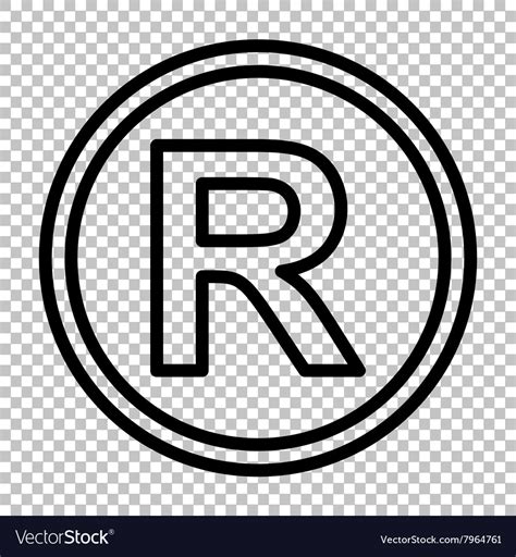 registered trademark sign royalty  vector image