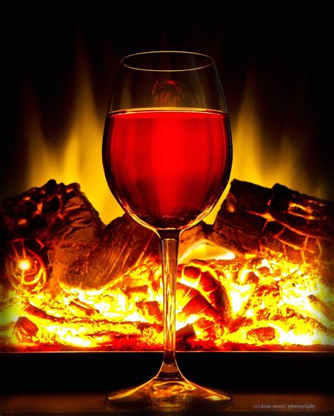 fire wine sipping wine   fire   cold winter night dean