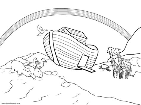 noahs ark animals colouring pages coloring home