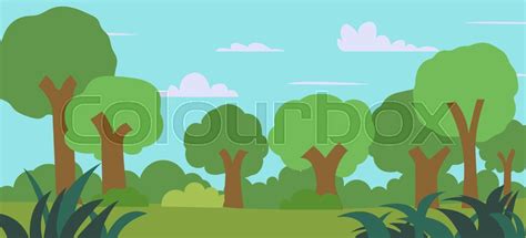 cartoon forest vector stock vector colourbox