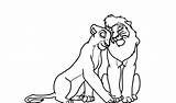 Lion Kovu King Kiara Coloring Pages Lineart Deviantart Downloads sketch template