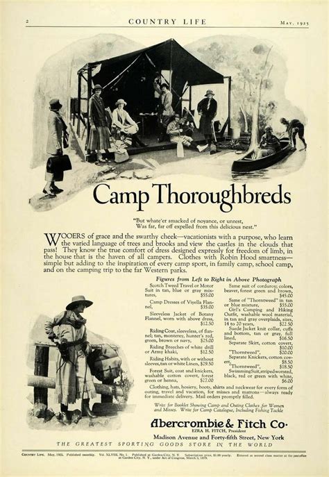 1925 ad abercrombie fitch co clothing camp a and f pinterest abercrombie fitch camps and