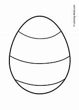 Easter Egg Coloring Pages Colouring Template Kids Eggs Blank Printable Stencil Simple Color Sheet Dinosaur Bunny Printables Clipart Easy Outline sketch template
