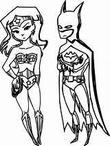 Coloring Wonder Woman Batman Pages Clipartmag sketch template