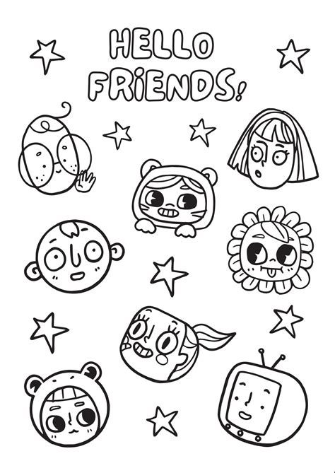 digital colouring pages  kids  adults etsy