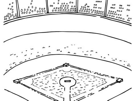 baseball field coloring pages printable