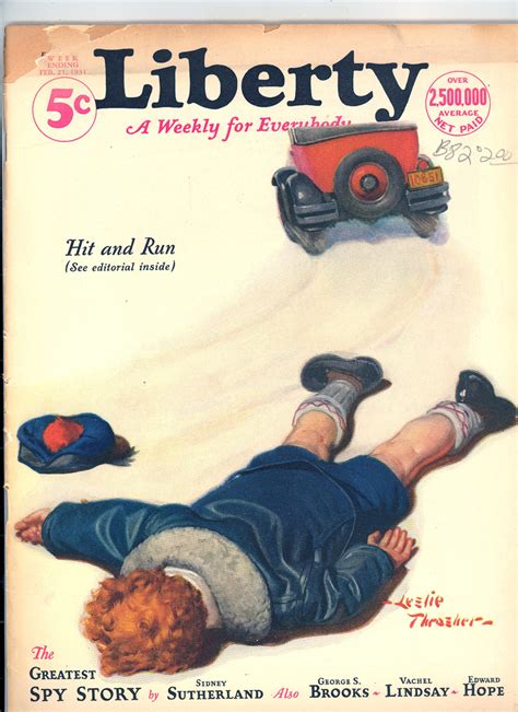 Liberty Magazine Cover February 21 1931 By Leslie Thrasher