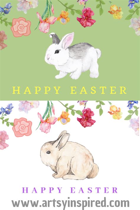 printable happy easter cards  quick  easy bunny