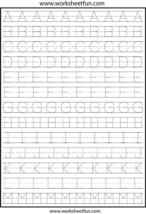 letter tracing  worksheets  printable worksheets worksheetfun
