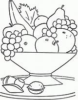 Coloring Fruit Basket Pages Popular sketch template