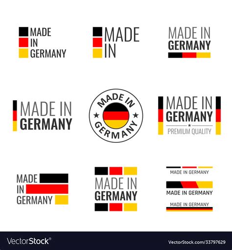 germany labels set german product emblem vector image