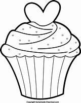 Cupcake Clipart Color Cliparts Colour Library sketch template