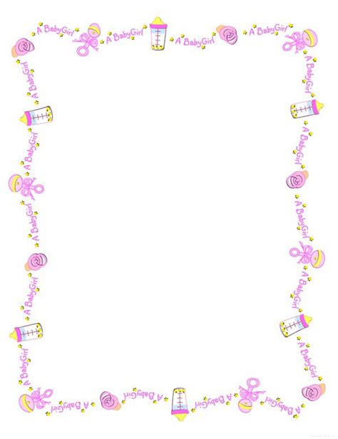 birthday frame  pink  yellow items   border including candy