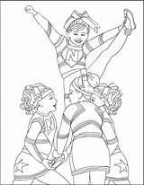 Coloring Cheerleading Pages Cheer Printable Kids Sheets Colouring Cheerleader Girls Stunt Nicole Camp Megaphone Printables Clipart Crafts Stunts Ballet Princess sketch template