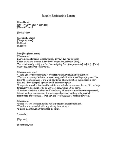 nursing resignation letter template pdfsimpli