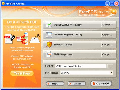 freepdf creator   creator  create  files