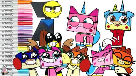 unikitty coloring book page compilation unikitty puppycorn dr fox
