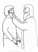 Jesus Heals Coloring Man Deaf Blind Healing Bible Pages Story Clipart Peter Lame John Drawing Heal Color Getdrawings Getcolorings Printable sketch template