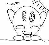 Kirby Coloring Coloringcrew Colorear sketch template