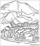Mount Mountains Pages Africa Rainier Coloring Color Seasons Nature Coloringpagesonly sketch template