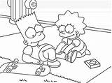 Coloring Dibujos Bart Homer Scratchy Itchy Maggie Malvorlagen Kostenlos Brincando Gedownloadete Zeichnungen Meist Coloringhome sketch template