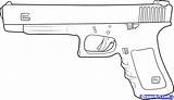 Glock Skull Gunshot sketch template
